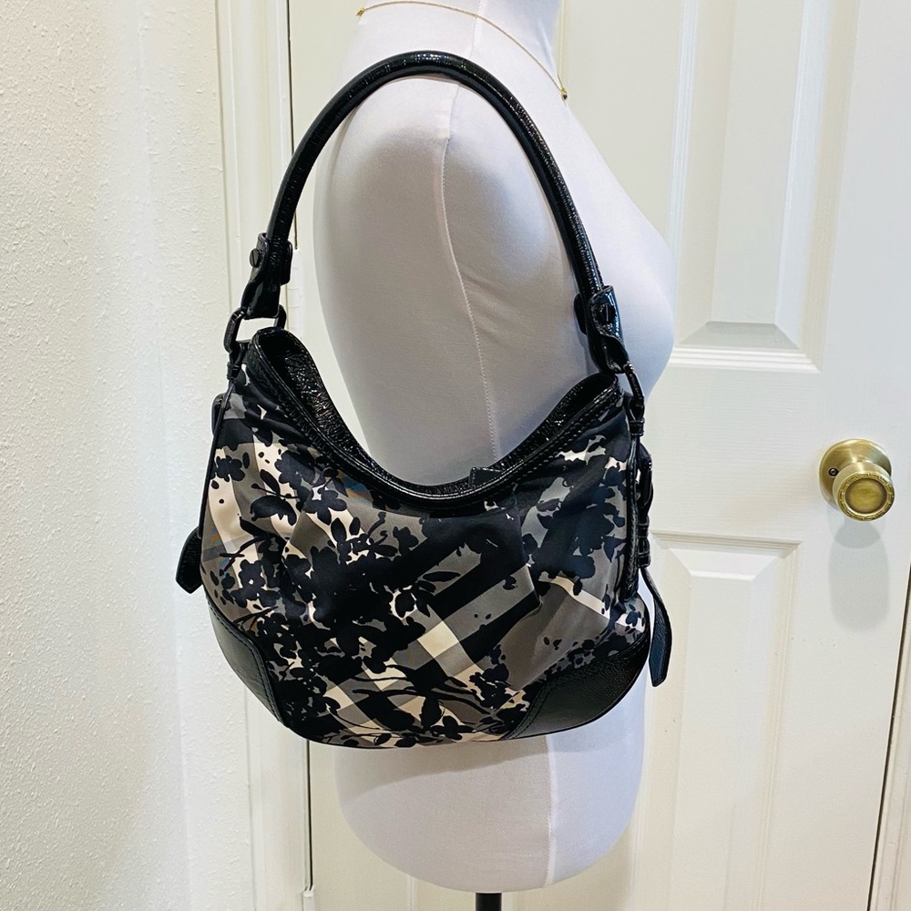 Vintage BURBERRY floral beat check foley hobo bag - Picture 11 of 16